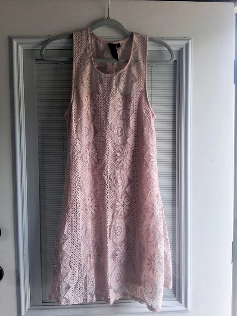 Pink Lace Mini Dress